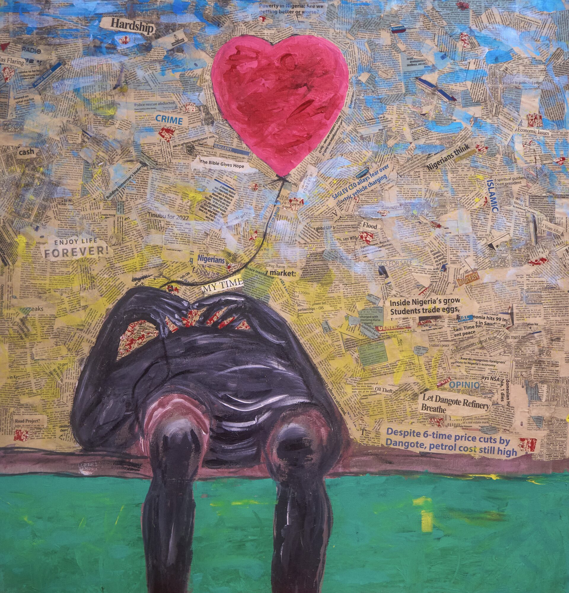 Colourful neo-expressionist painting by Elijah Snoz