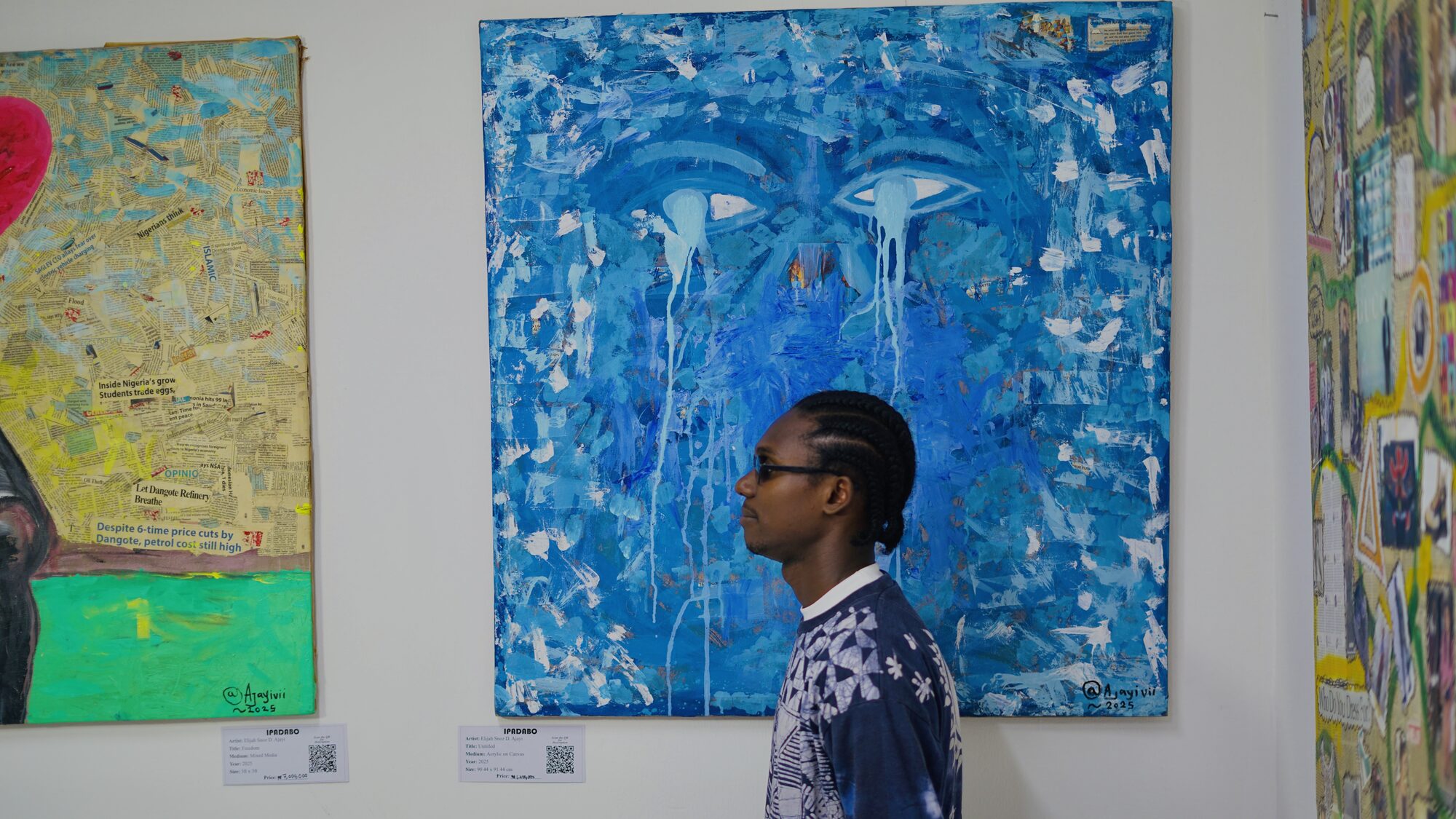 Mixed media painting by Elijah Snoz (Ajayi VII)